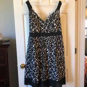 Black & White Cotton Sleeveless Dress | 22W